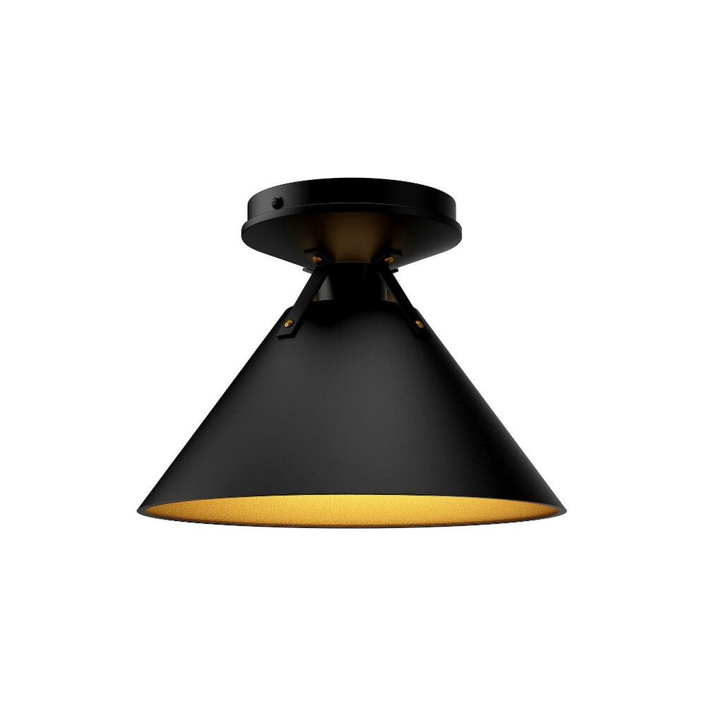 West Elm Alora Mood Archer Flush Mount Black 7" #2125745